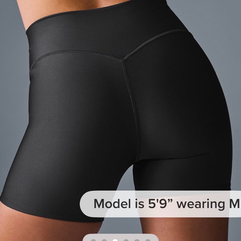 ALO Yoga Women's Black Airlift High-Waist Shorts - Picture 2 of 3